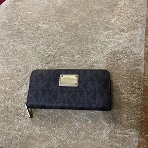 Michael Kors Black and Gold Logo Wallet